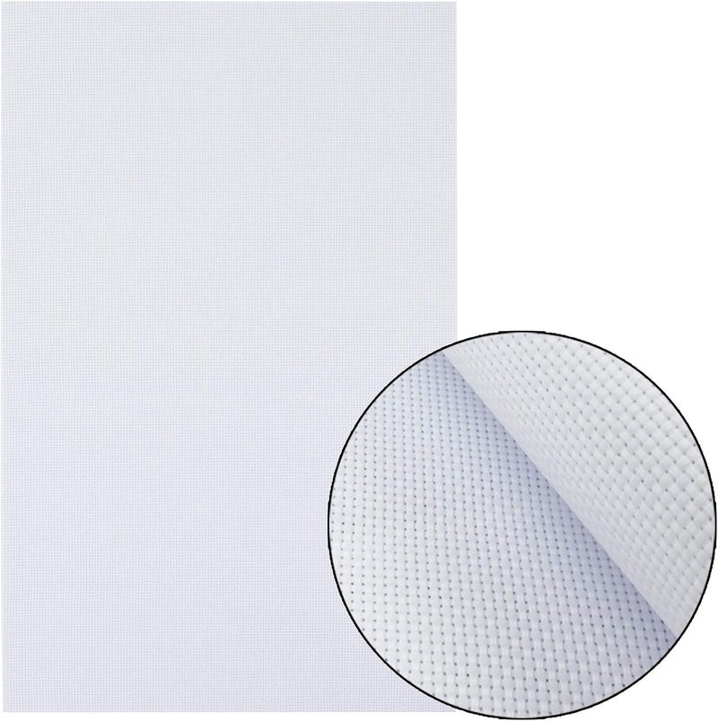 Similane 6 Pieces Aida Cloth 14 Count Cross Stitch Fabric, White, 12 by 18-Inch - Image 3